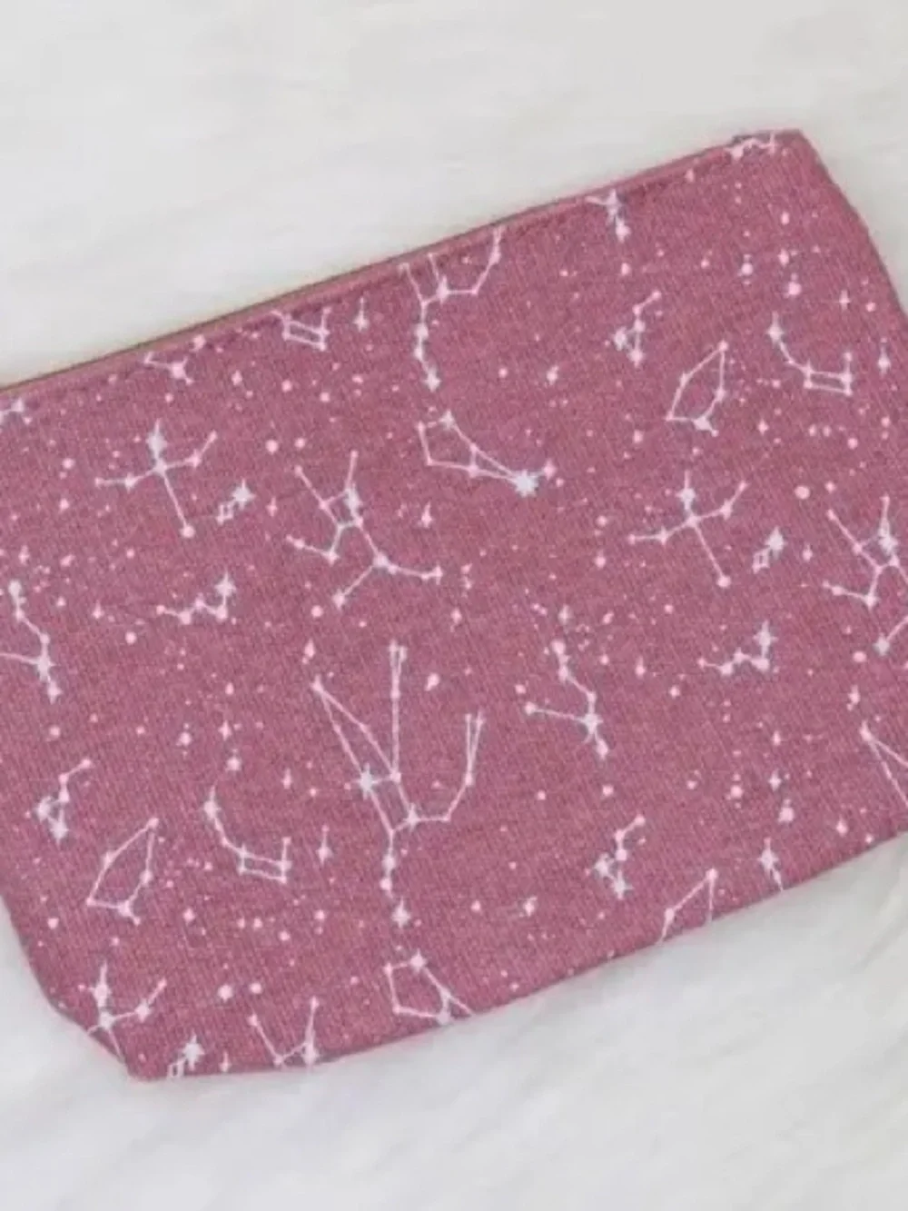 List Pink Constellation Print Cosmetic Pouch